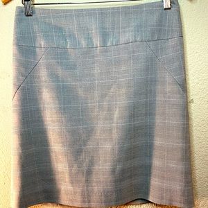 Banana Republic Gray Plaid Lined Mini Skirt Women’s Size 4 Zipper Back
